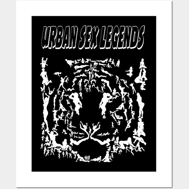 Urban Sex Legends-Tiger Face-(Black Tee) Wall Art by The Taoist Chainsaw